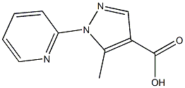 5-methyl-1-pyridin-2-yl-1H-pyrazole-4-carboxylic acid Struktur