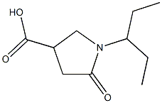 1-(1-ethylpropyl)-5-oxopyrrolidine-3-carboxylic acid Struktur