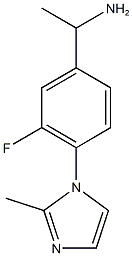 1-[3-fluoro-4-(2-methyl-1H-imidazol-1-yl)phenyl]ethan-1-amine Struktur