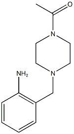 1-{4-[(2-aminophenyl)methyl]piperazin-1-yl}ethan-1-one Struktur