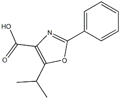 2-phenyl-5-(propan-2-yl)-1,3-oxazole-4-carboxylic acid Struktur