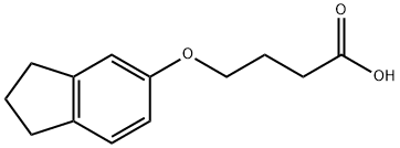 4-(2,3-dihydro-1H-inden-5-yloxy)butanoic acid Struktur