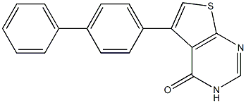 5-(4-Phenyl-phenyl)thieno[2,3-d]pyrimidin-4(3H)-one Struktur