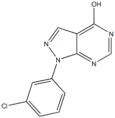 1-(3-CHLOROPHENYL)-1H-PYRAZOLO[3,4-D]PYRIMIDIN-4-OL Struktur