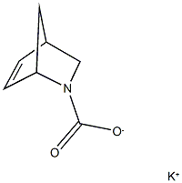 potassium 2-azabicyclo[2.2.1]hept-5-ene-2-carboxylate Struktur