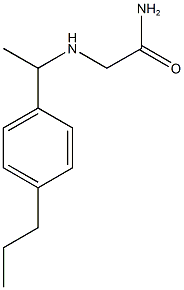 2-{[1-(4-propylphenyl)ethyl]amino}acetamide Struktur