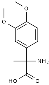 2-amino-2-(3,4-dimethoxyphenyl)propanoic acid Struktur