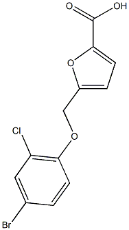 5-(4-bromo-2-chlorophenoxymethyl)furan-2-carboxylic acid Struktur