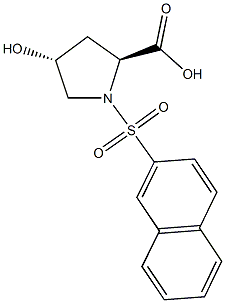 (2S,4R)-4-hydroxy-1-(2-naphthylsulfonyl)pyrrolidine-2-carboxylic acid Struktur