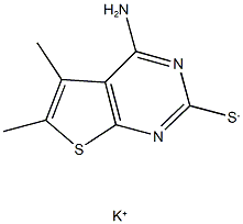 potassium 4-amino-5,6-dimethylthieno[2,3-d]pyrimidine-2-thiolate Struktur