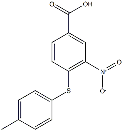 3-Nitro-4-p-tolylsulfanyl-benzoic acid Struktur