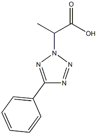 2-(5-phenyl-2H-1,2,3,4-tetrazol-2-yl)propanoic acid Struktur