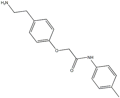 2-[4-(2-aminoethyl)phenoxy]-N-(4-methylphenyl)acetamide Struktur