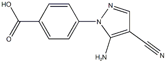 4-(5-amino-4-cyano-1H-pyrazol-1-yl)benzoic acid, 882233-04-7, 結(jié)構(gòu)式