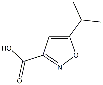 5-(propan-2-yl)-1,2-oxazole-3-carboxylic acid Struktur