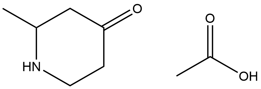 2-methylpiperidin-4-one, acetic acid Struktur