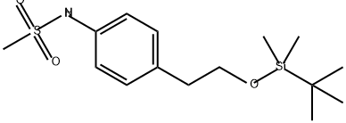 N-[4-[2-[[(1,1-Dimethylethyl)dimethylsilyl]oxy]ethyl]phenyl]methanesulfonamide Struktur