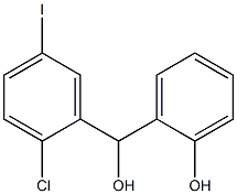 2-((2-chloro-5-iodophenyl)(hydroxy)methyl)phenol Struktur