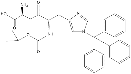 Boc-His(Trt)-Ala-OH Struktur