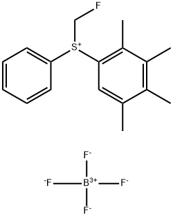 (fluoromethyl)(phenyl)(2,3,4,5-tetramethylphenyl)sulfonium tetrafluoroborate Struktur