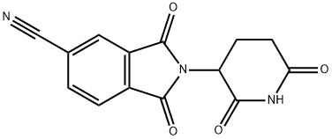 2-(2,6-Dioxopiperidin-3-yl)-1-oxoisoindoline-5-carbonitrile Struktur