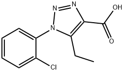 1-(2-Chloro-phenyl)-5-ethyl-1H-[1,	2,	3]triazole-4-carbox ylic	acid Struktur