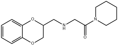 1-[N-[(1,4-Benzodioxan-2-yl)methyl]glycyl]piperidine Struktur