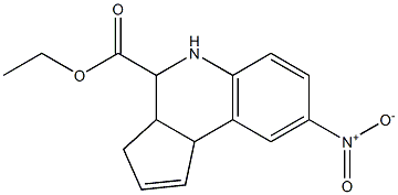 ethyl 8-nitro-3a,4,5,9b-tetrahydro-3H-cyclopenta[c]quinoline-4-carboxylate Struktur