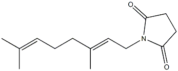 1-[(2E)-3,7-dimethylocta-2,6-dien-1-yl]pyrrolidine-2,5-dione Struktur