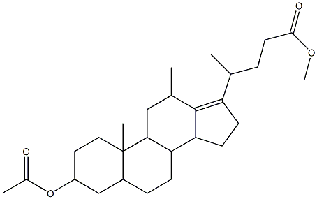 methyl 4-[3-(acetyloxy)-10,12-dimethylgon-13(17)-en-17-yl]pentanoate Struktur