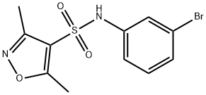 N-(3-bromophenyl)-3,5-dimethyl-1,2-oxazole-4-sulfonamide Struktur