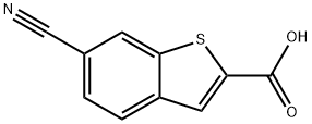 6-cyanobenzo[b]thiophene-2-carboxylic acid Struktur