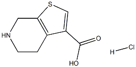 4H,5H,6H,7H-thieno[2,3-c]pyridine-3-carboxylic acid hydrochloride Struktur