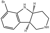 (4aS,9bR)-6-bromo-2,3,4,4a,5,9b-hexahydro-1H-pyrido[4,3-b]indole Struktur