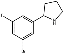 2-(3-bromo-5-fluorophenyl)pyrrolidine Struktur