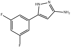 3-(3,5-difluorophenyl)-1H-pyrazol-5-amine Struktur