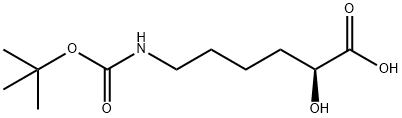 (2S)-6-{[(tert-butoxy)carbonyl]amino}-2-hydroxyhexanoic acid Struktur