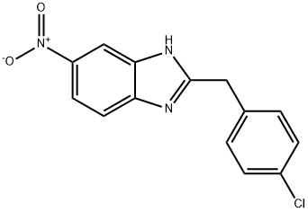 2-(4-chlorobenzyl)-5-nitro-1H-benzo[d]imidazole Struktur