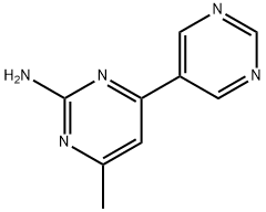 2-Amino-4-(pyrimidin-5-yl)-6-methylpyrimidine Struktur