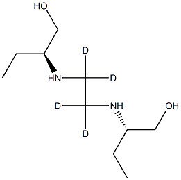 (2S)-2-[[1,1,2,2-tetradeuterio-2-[[(2S)-1-hydroxybutan-2-yl]amino]ethyl]amino]butan-1-ol Struktur