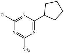 4-chloro-6-cyclopentyl-1,3,5-triazin-2-amine Struktur