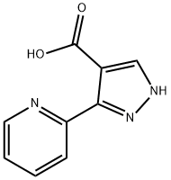 3-(pyridin-2-yl)-1H-pyrazole-4-carboxylic acid Struktur