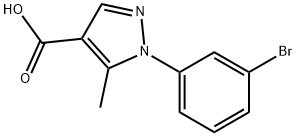 1-(3-bromophenyl)-5-methyl-1H-pyrazole-4-carboxylic acid Struktur