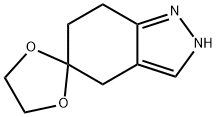 spiro[1,3-dioxolane-2,5'-1,4,6,7-tetrahydroindazole] Struktur