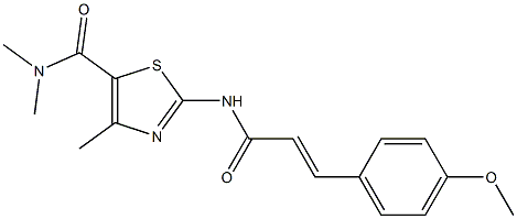 2-{[3-(4-methoxyphenyl)acryloyl]amino}-N,N,4-trimethyl-1,3-thiazole-5-carboxamide Struktur