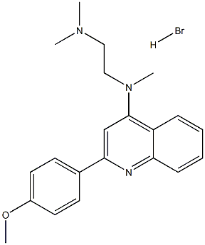 N-[2-(dimethylamino)ethyl]-2-(4-methoxyphenyl)-N-methylquinolin-4-amine hydrobromide Struktur