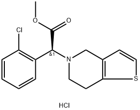 (S)-methyl 2-(2-chlorophenyl)-2-(6,7-dihydrothieno[3,2-c]pyridin-5(4H)-yl)acetate hydrochloride Struktur