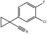 1-(3-Chloro-4-fluorophenyl)cyclopropanecarbonitrile Struktur