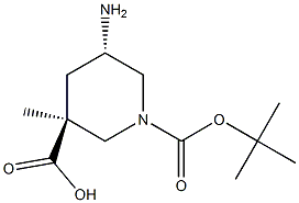 1-(tert-butyl) 3-methyl (3S,5S)-5-aminopiperidine-1,3-dicarboxylate Struktur