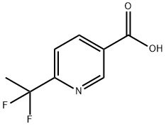 6-(1,1-difluoroethyl)pyridine-3-carboxylic acid Struktur